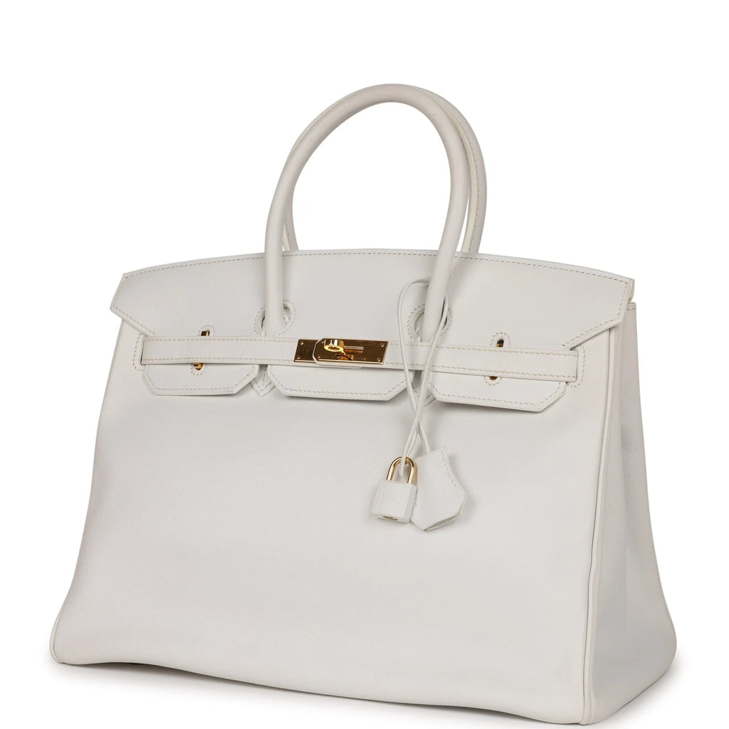 Pre-owned White Epsom Leather Birkin 35 D924778