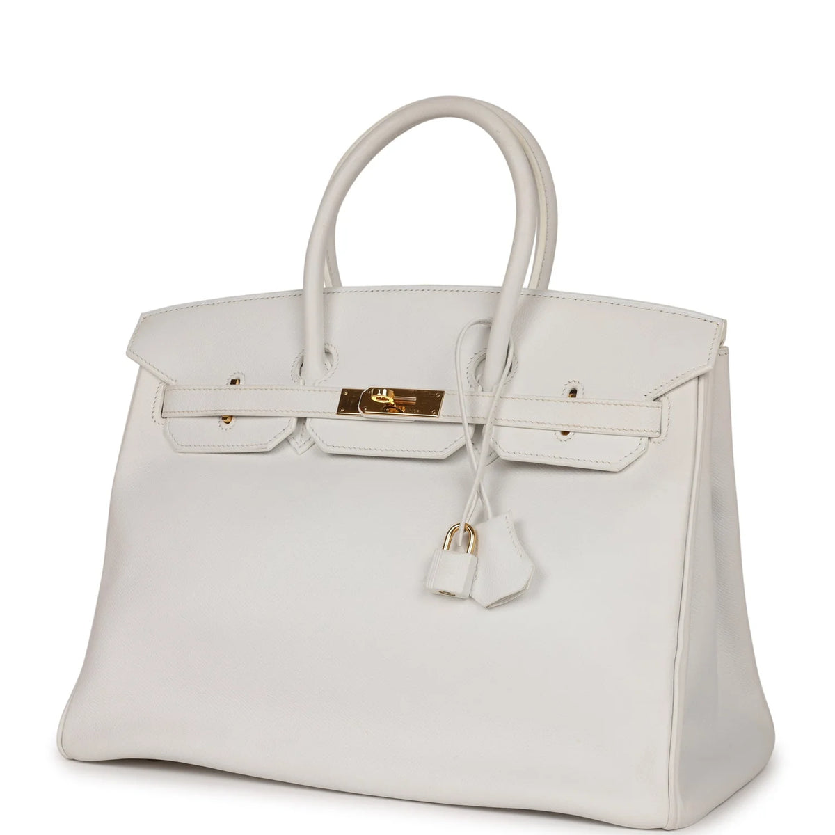 Pre-owned White Epsom Leather Birkin 35 D924778