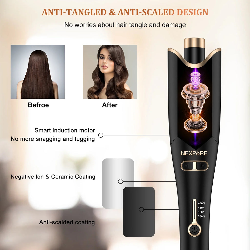 Gold 1" Rotating Barrel Curling Iron Z19588