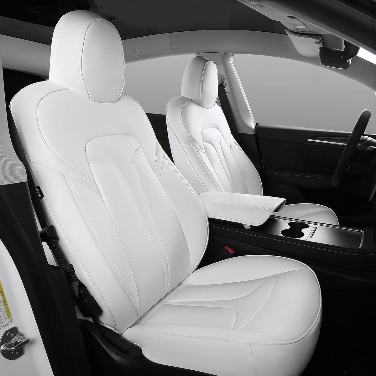 White Nappa Leather Car Seat Cover H87904