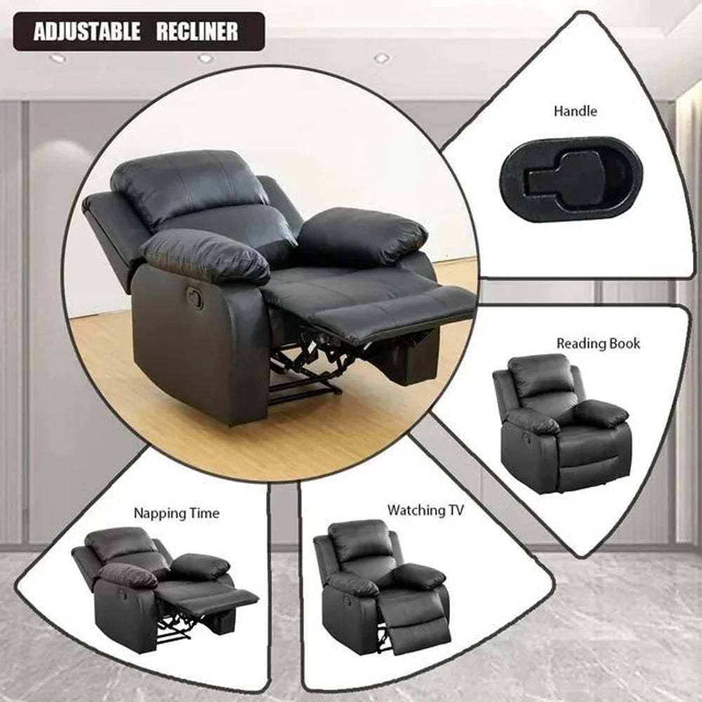 38" Leather Recliner Chair O921670