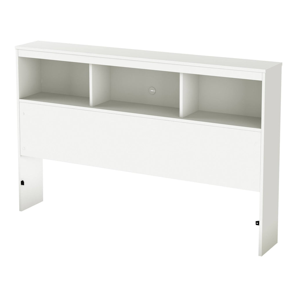 White Full Bookcase Headboard O55836
