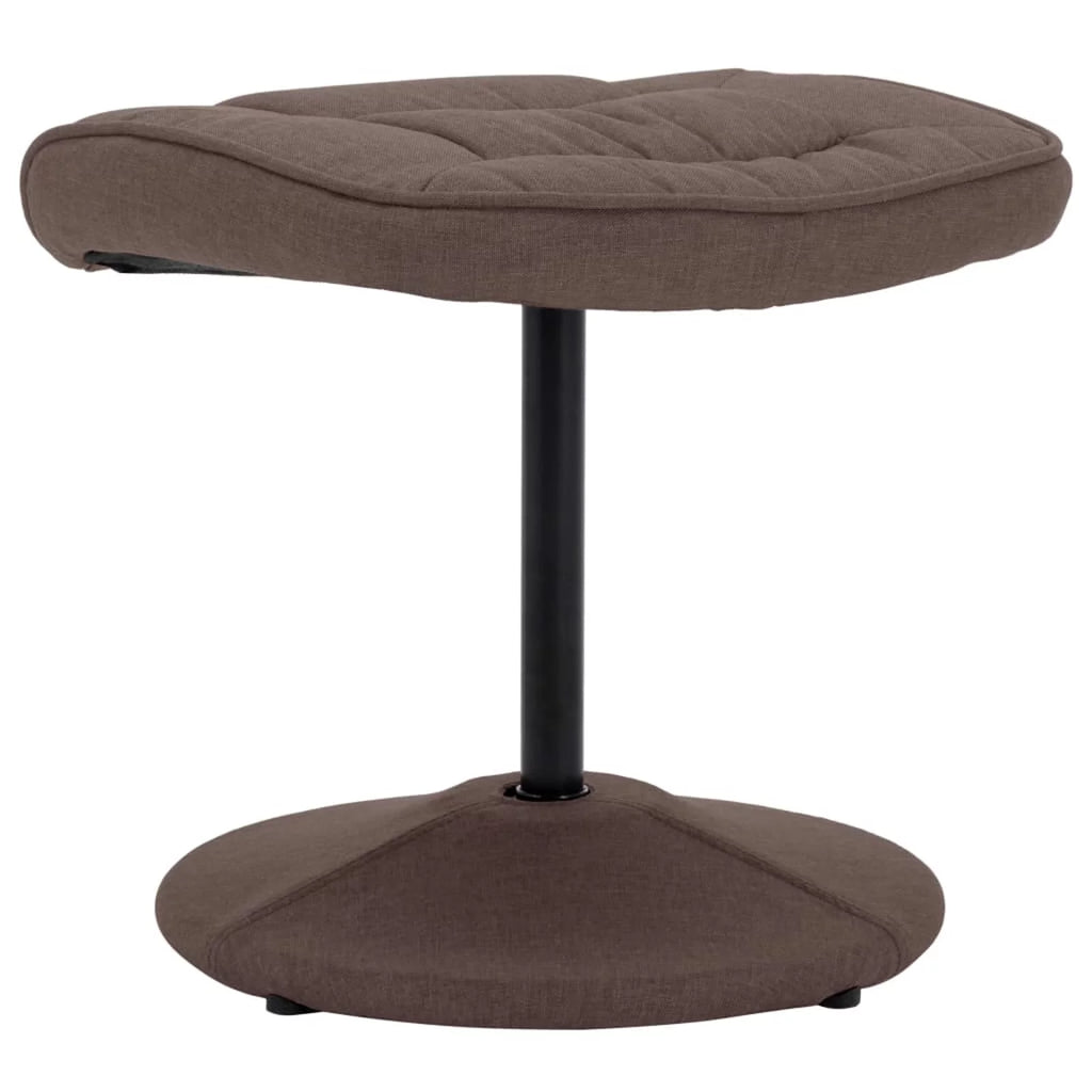 Brown Fabric Swivel Recliner with Ottoman S66716