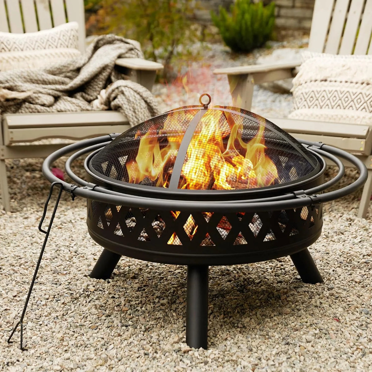 35 inch Metal Wood Burning Fire Pit G6226