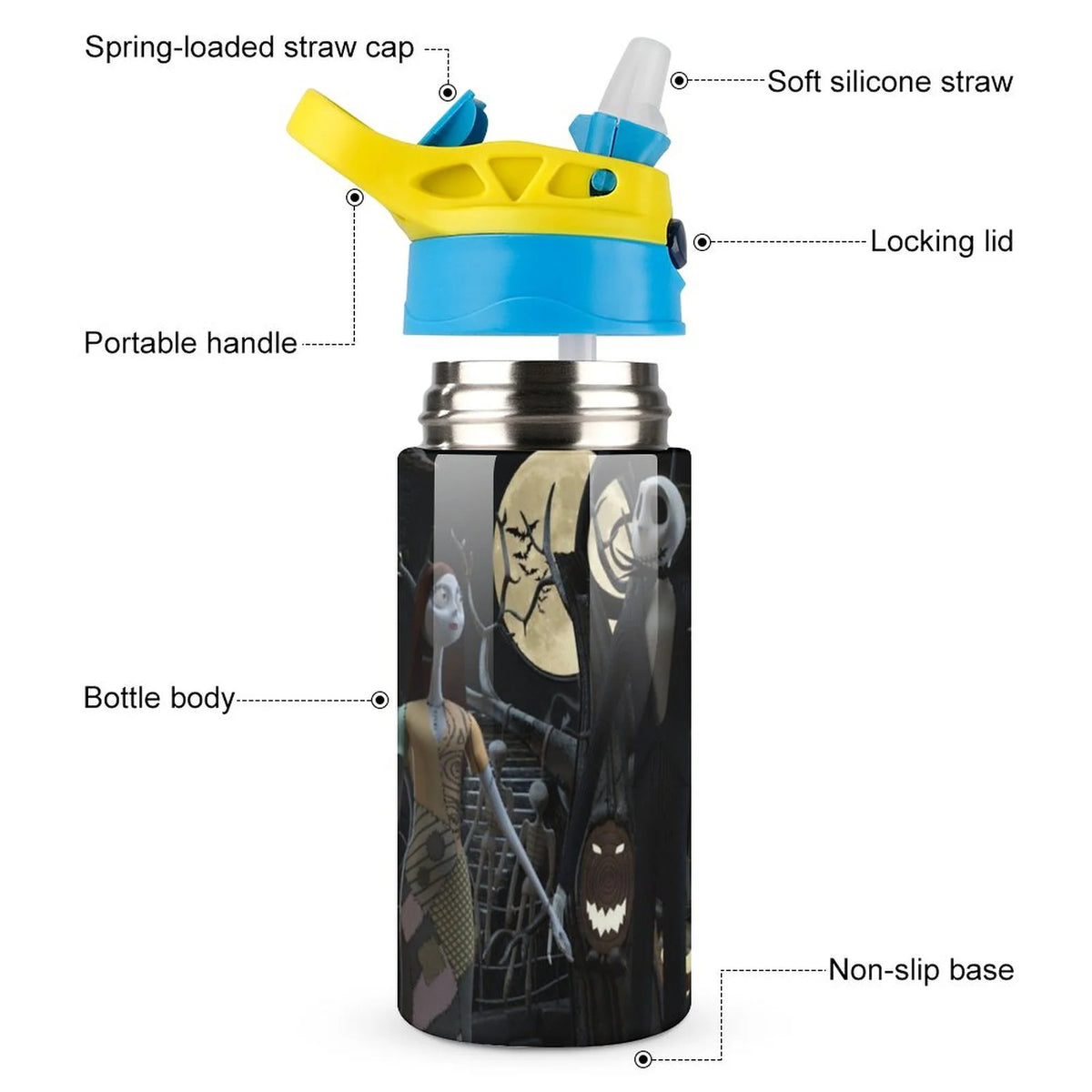 Insulated Stainless Steel Water Bottle with Straw Q2819