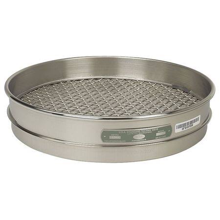 4Ss12H Sieve, #4, S/s, 12 in, Half HT U4758