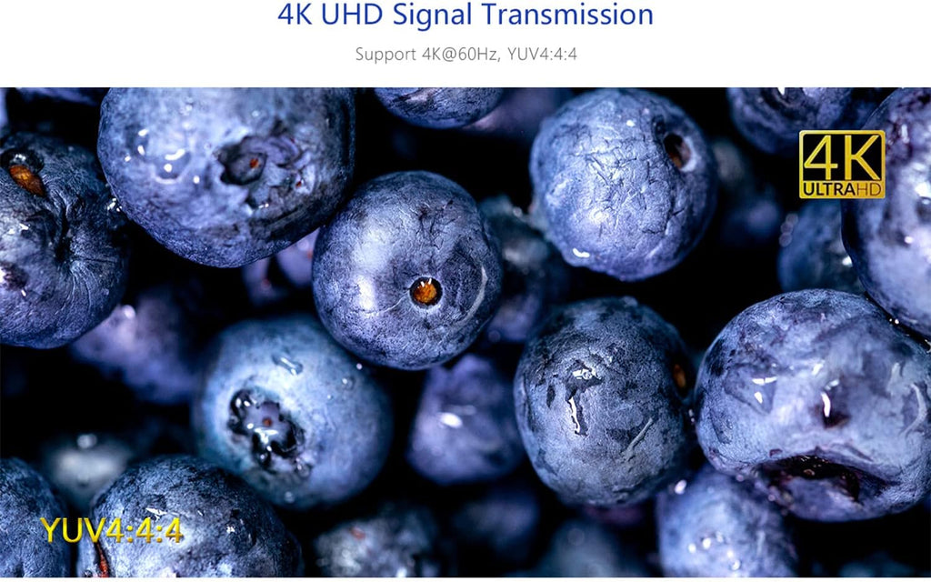 4K KVM HDMI Extender Over LAN Single CAT5e/CAT6A/CAT7 Cable Uncompressed 4K @ 60Hz Up to 230 Ft 4:4:4 Remote Keyboard Mouse USB Control Digital Full HD Z362913