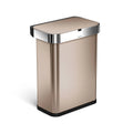 Rose Gold Stainless Steel 58-Liter Rectangular Sensor Trash Can B86781