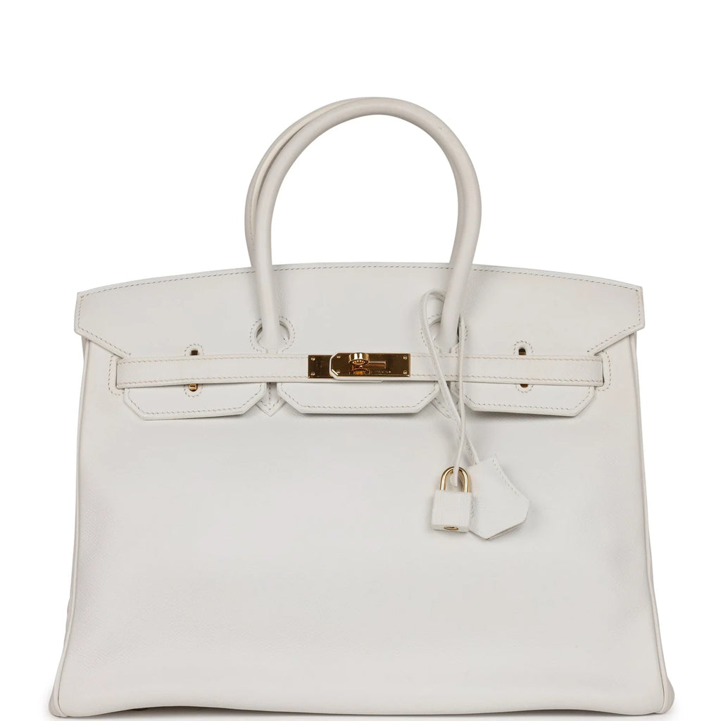 Pre-owned White Epsom Leather Birkin 35 D924778