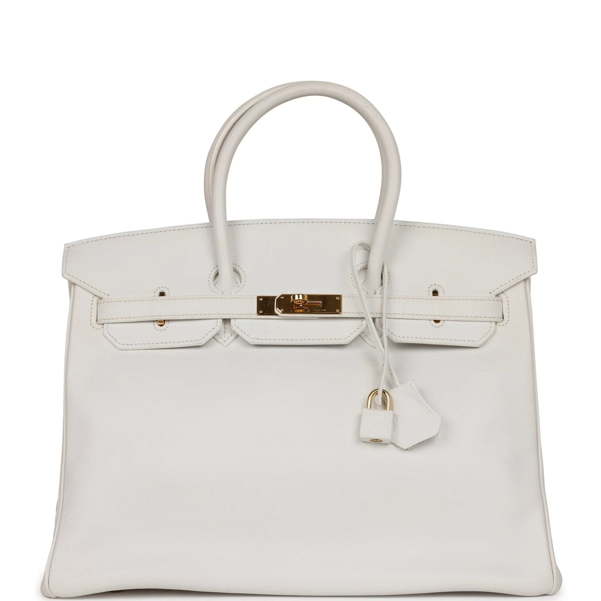 Pre-owned White Epsom Leather Birkin 35 D924778