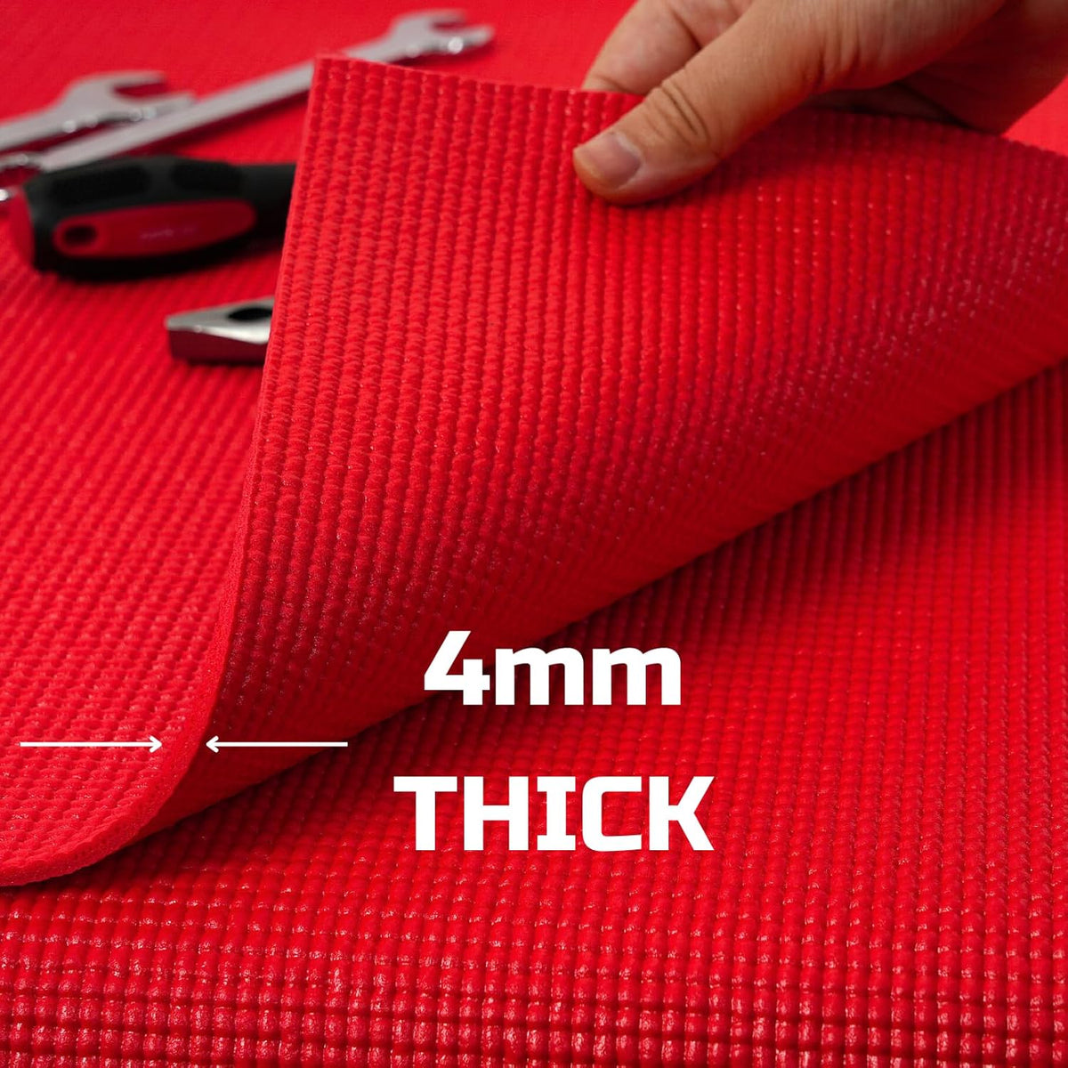 Red Non-Slip Heavy Duty Tool Box Liner 16 inch Wide x 18 ft O212