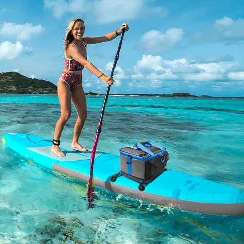 Waterproof Hard Bottom SUP Cooler Deck Bag with Mesh Front Pocket O711805