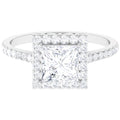 14K White Gold Moissanite Engagement Ring US 9.00 R198652