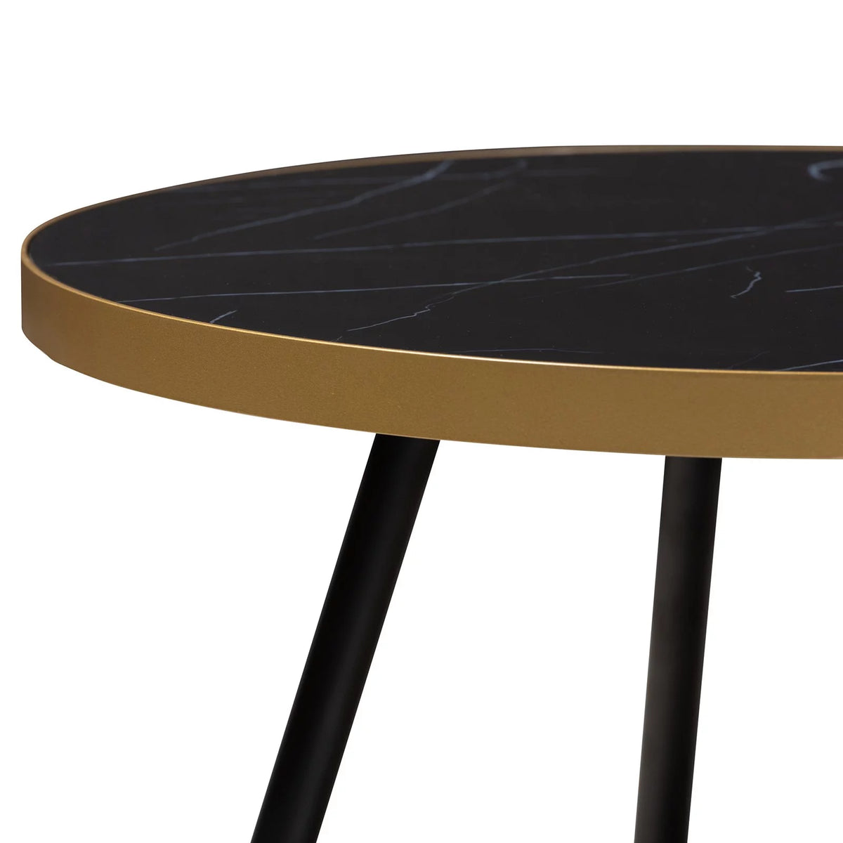 Round Marble Print Metal Coffee Table B418