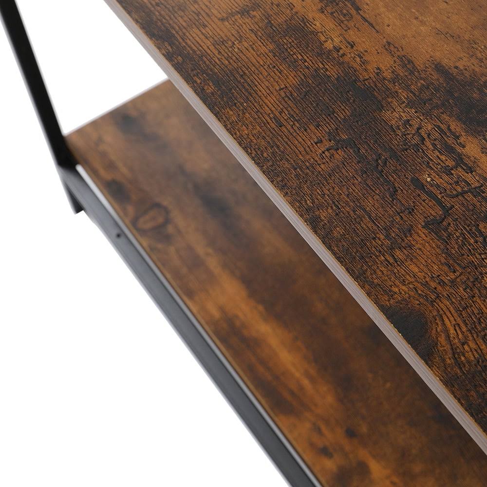 Brown Metal and Wood 4 Shelf Bookcase I4778