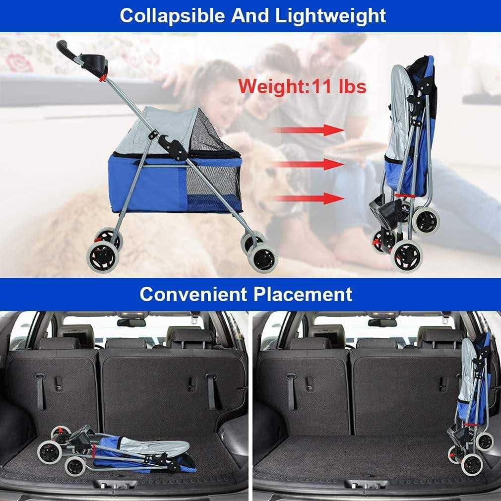 Folding Pet Stroller with Cup Holder I9187