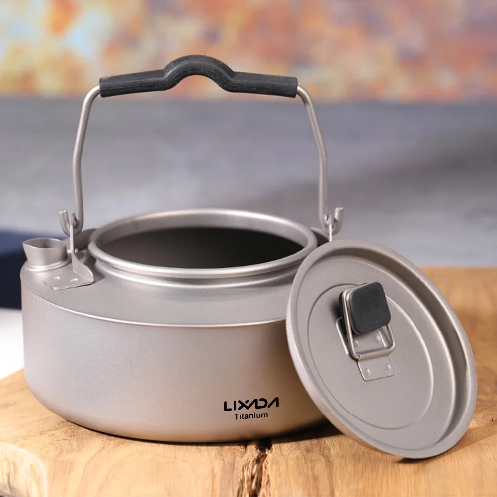 600ml Titanium Tea Pot Kettle Camping Coffee Pot S502