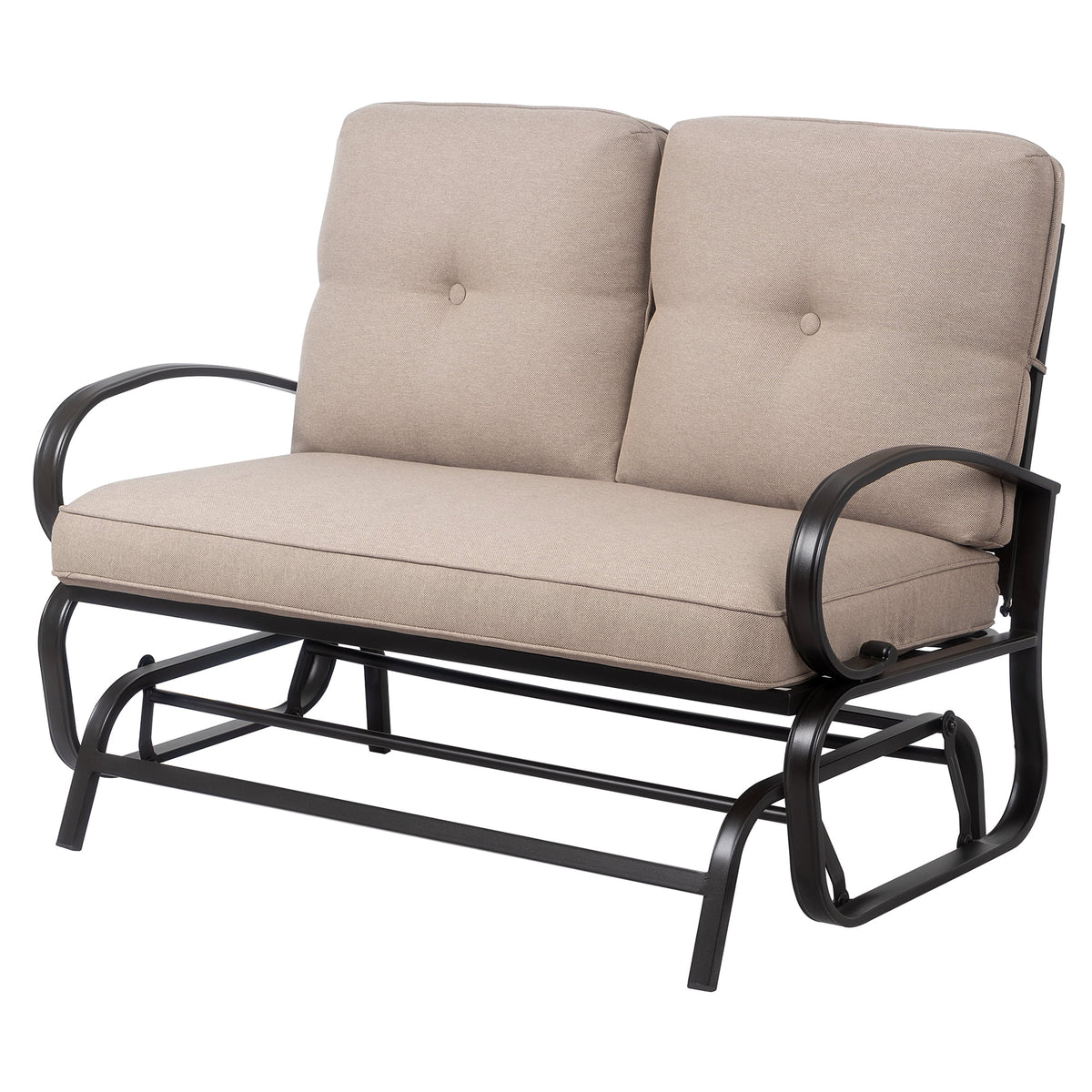 Metal Swing Glider Bench with Cushion J578