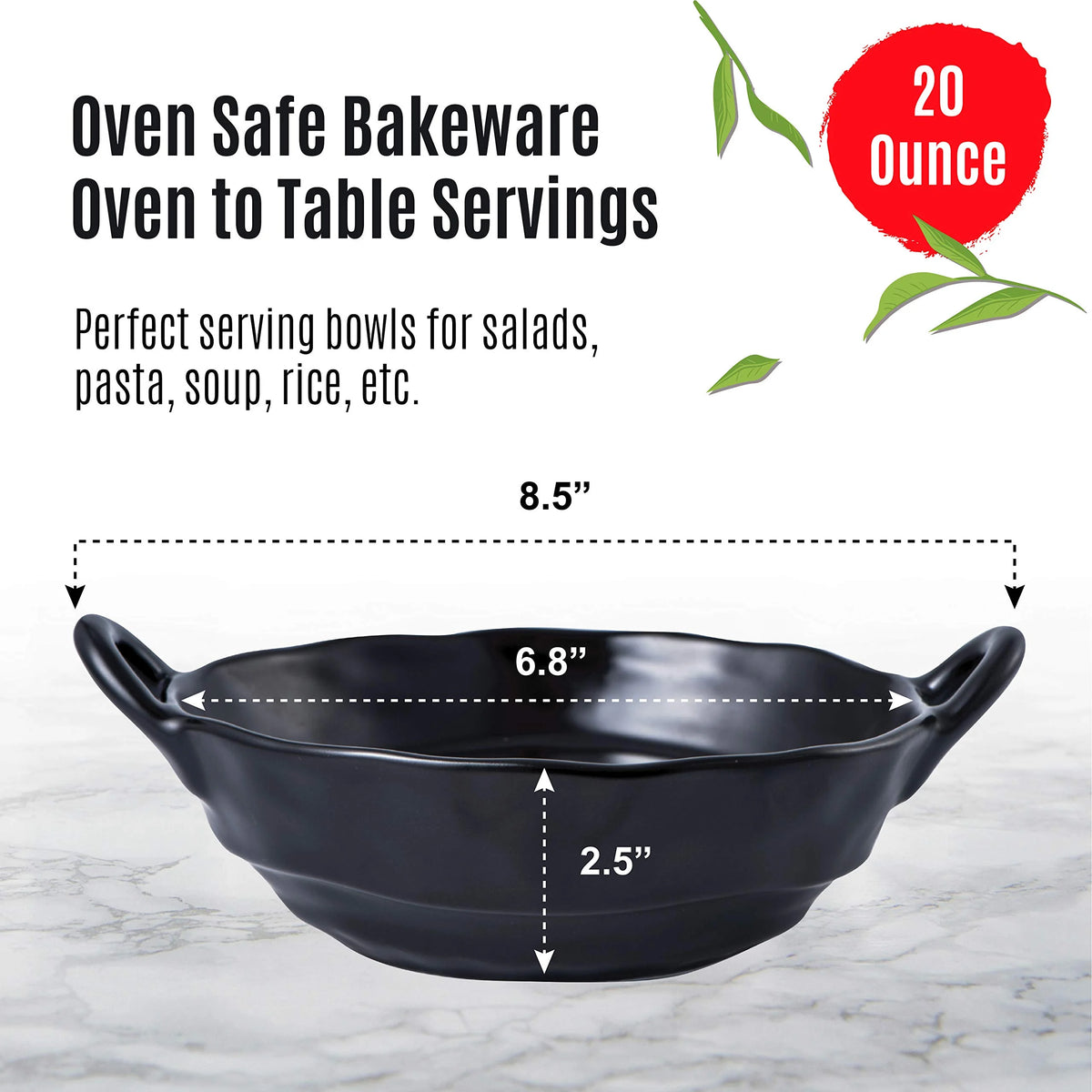 Black Ceramic Matte Glazed Bowls Set of 4 U802950