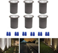 5W In-Ground Well Light, 12-24V, IP67 Waterproof, Aluminum, 3000K, Black Pack of 6 A5793
