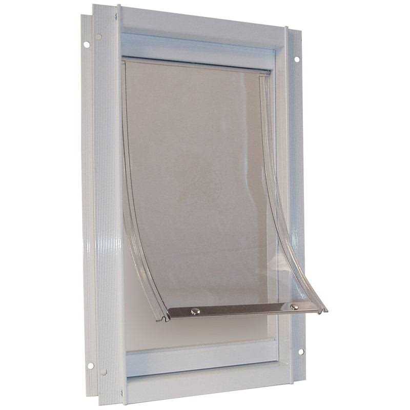 White Aluminum Pet Door V969
