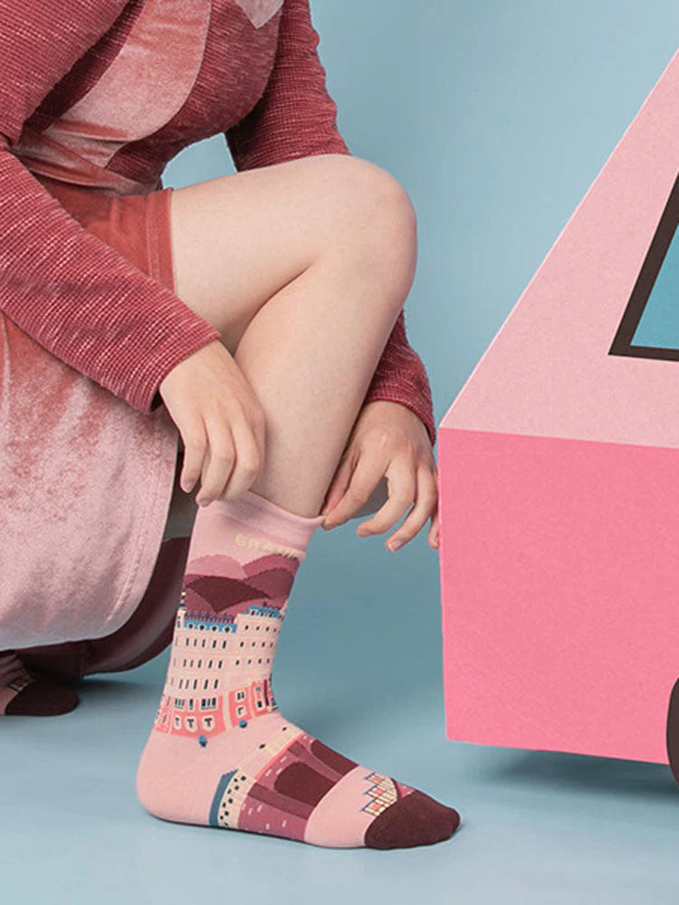 Cartoon Pattern Mid-Calf Socks A224