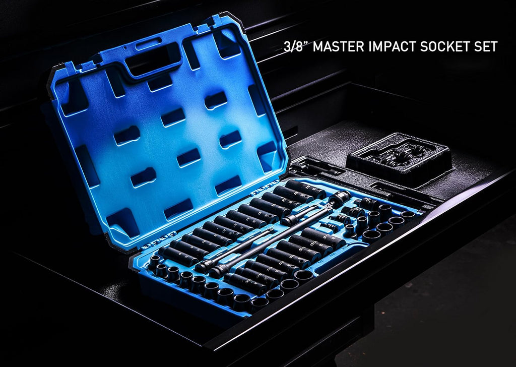 3/8-Inch Drive 48-Piece Impact Socket Set with Adapters and Extensions U5247