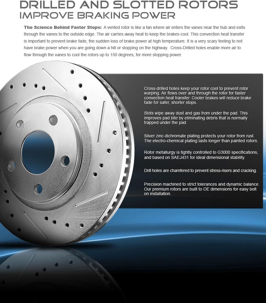 4 Lug Rotors + Ceramic Pads + Clips W7773
