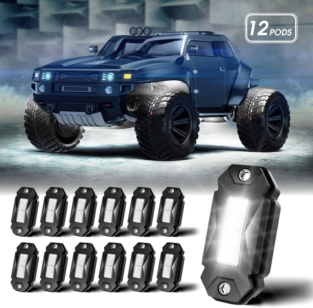 Black 8-Pods Waterproof LED Rock Lights J71437