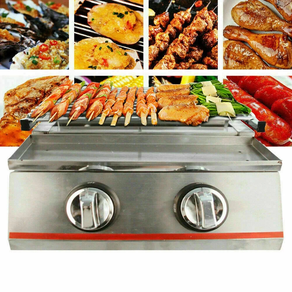 2 Burner Stainless Steel Portable Gas Grill K139