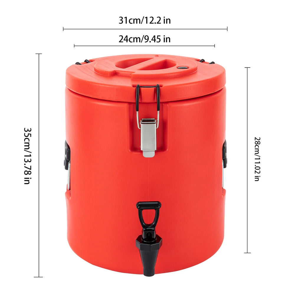 15L Round Stainless Steel Insulated Beverage Dispenser with Lid Y352