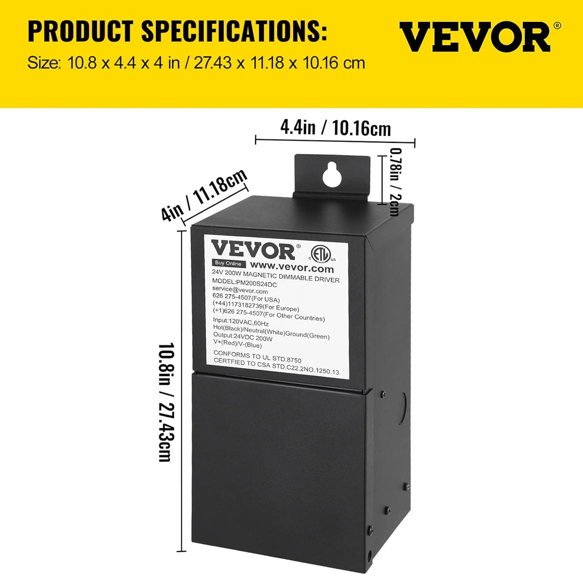 200W 24V 8.3A Dimmable LED Driver Q472