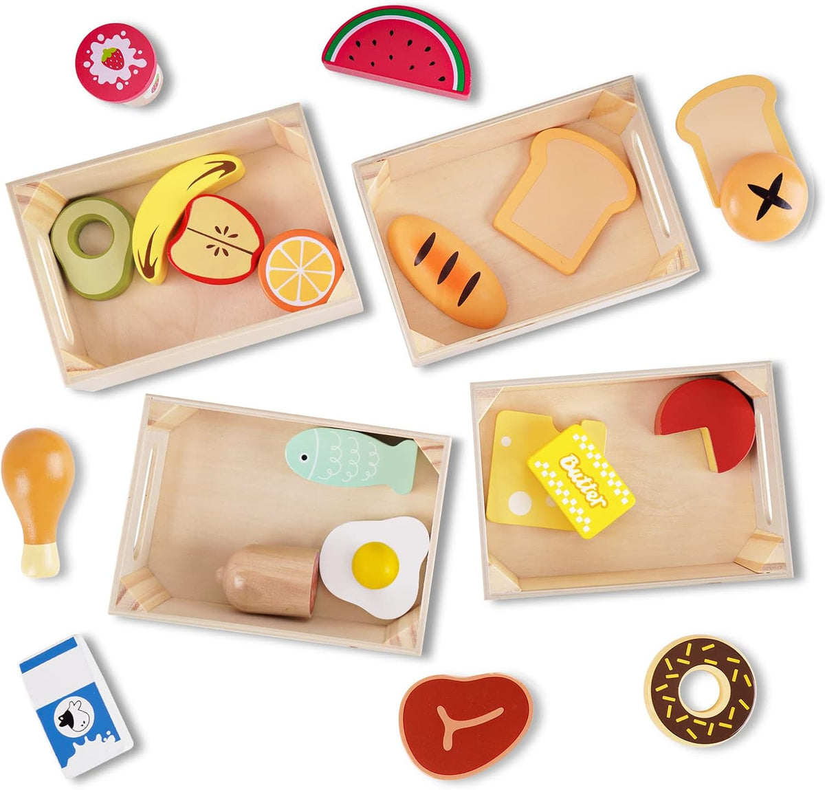 Wooden Play Food Sets for Toddlers M925789