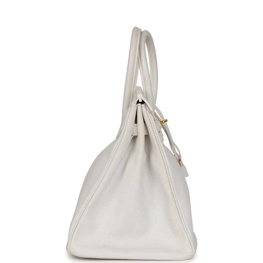 Pre-owned White Epsom Leather Birkin 35 D924778