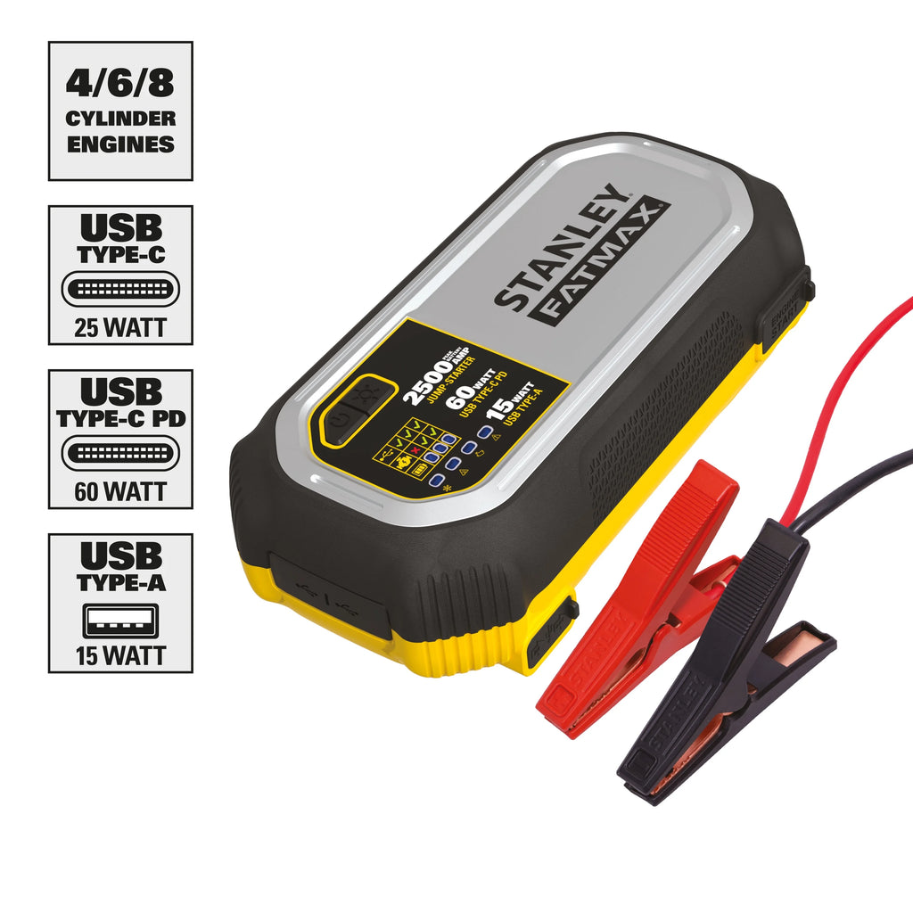 2500 Amp Lithium Jump Starter With USB Power Bank B780077