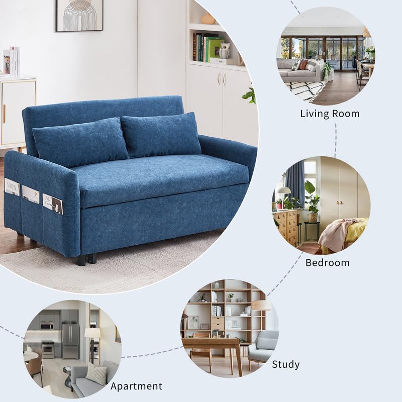 Grey Microfiber Convertible Sofa Bed Chair S306155