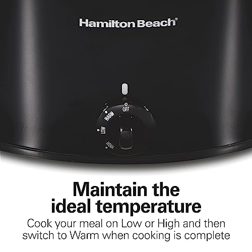 6-Quart Black Portable Slow Cooker V800