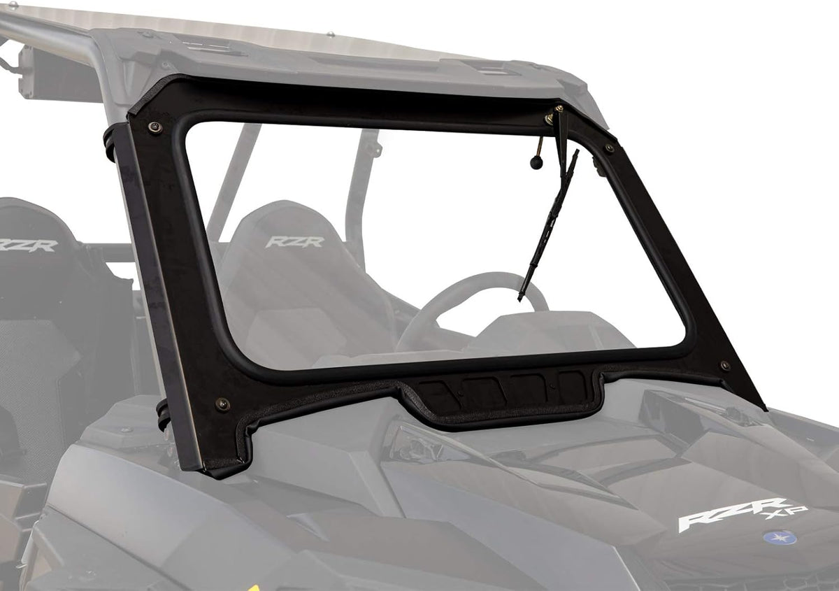Vented Front Glass Windshield with Aluminum Frame and Manual Wiper Y342