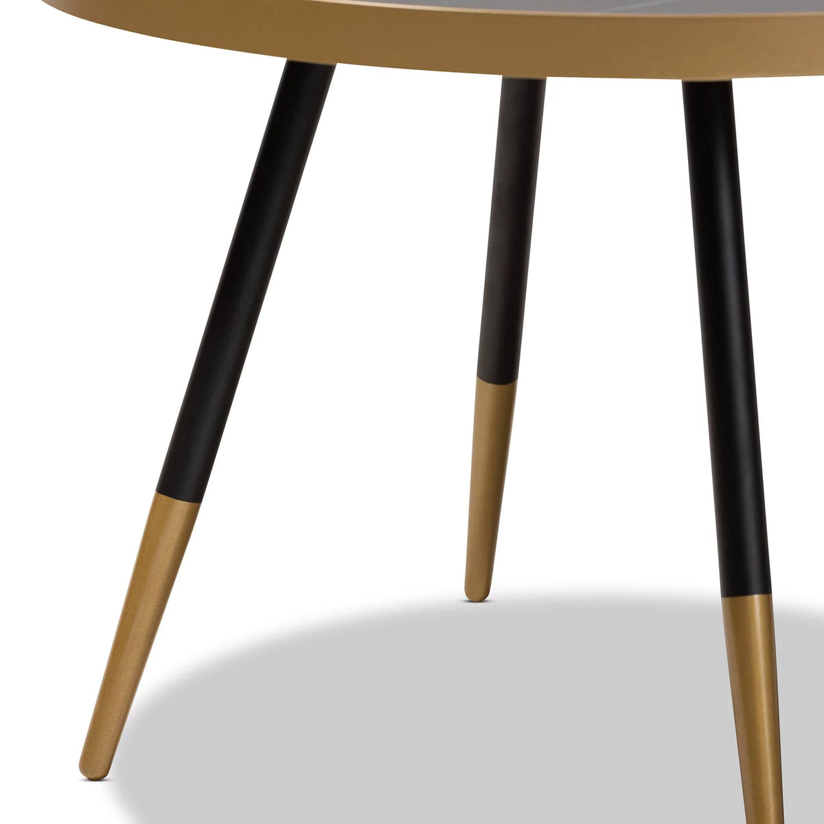 Round Marble Print Metal Coffee Table B418