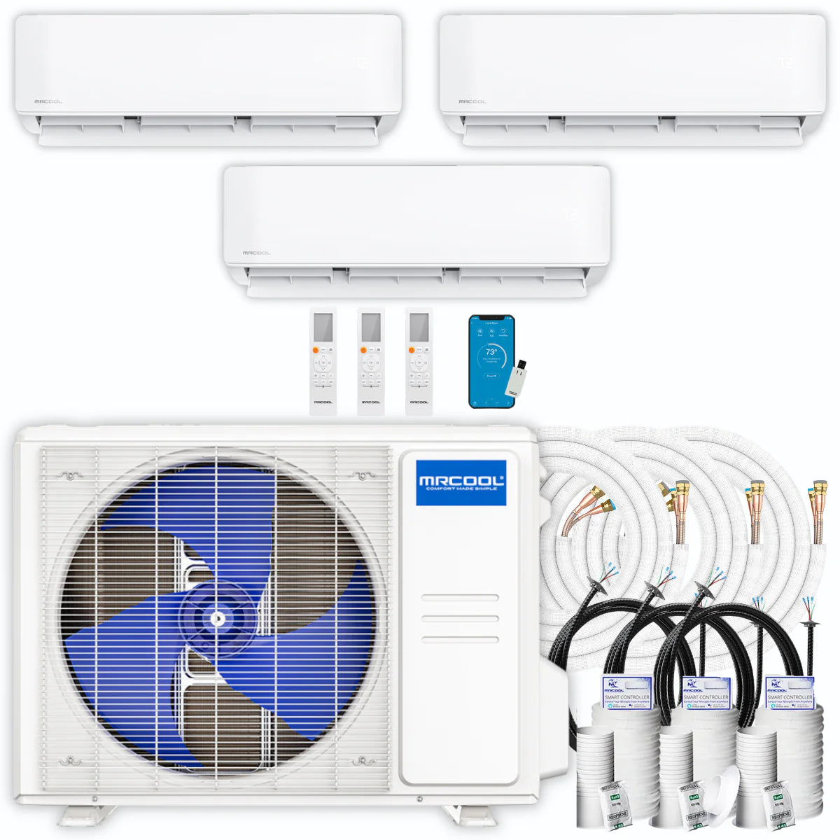39,000 BTU 3 Zone Ductless Mini Split Air Conditioner and Heat Pump V595