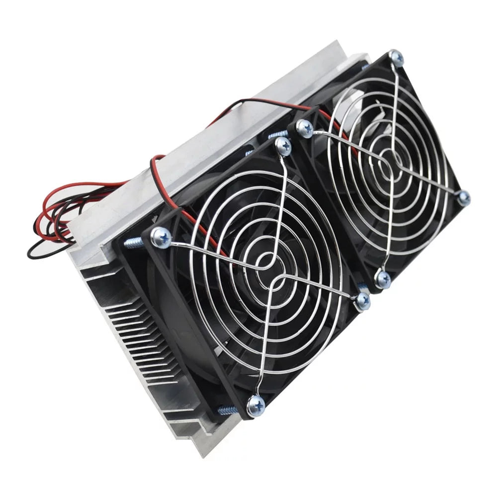 Thermoelectric Peltier Cooling System with Double Fans and Large Radiator E581
