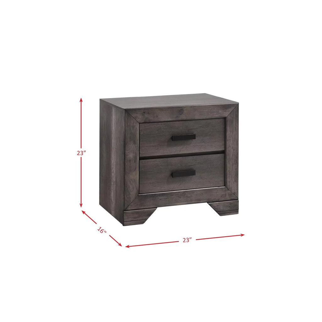 2 Drawer Nightstand in Gray Oak Z983836