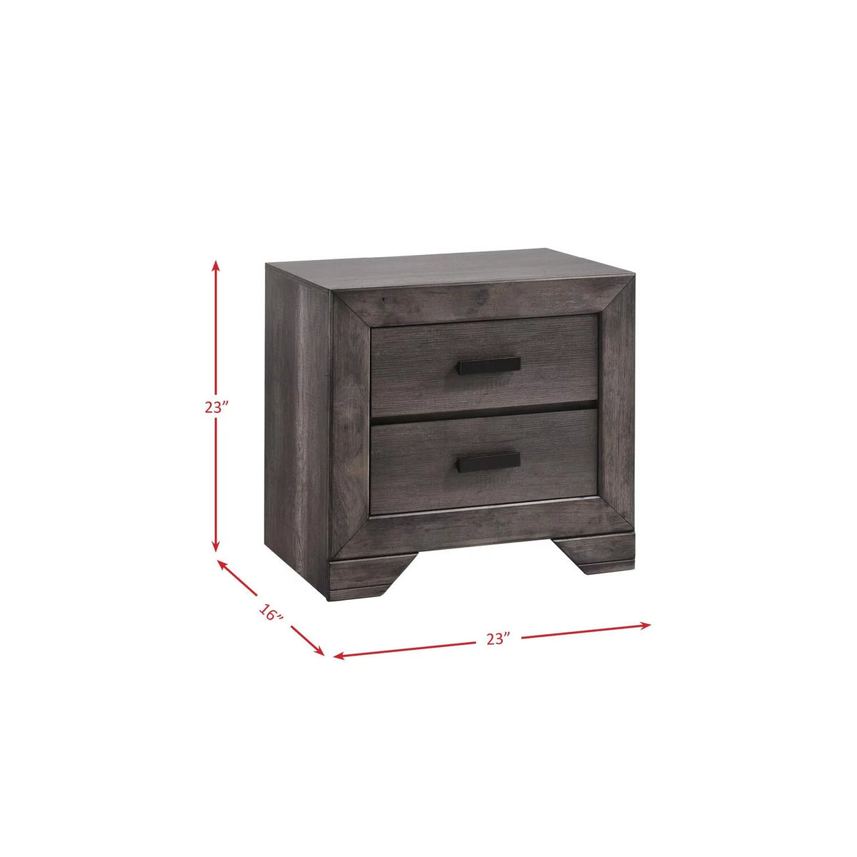 2 Drawer Nightstand in Gray Oak Z983836