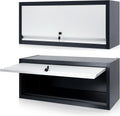 2 Pcs Metal Wall Mounted Lockable Storage Cabinet with Up Flip Door W4803