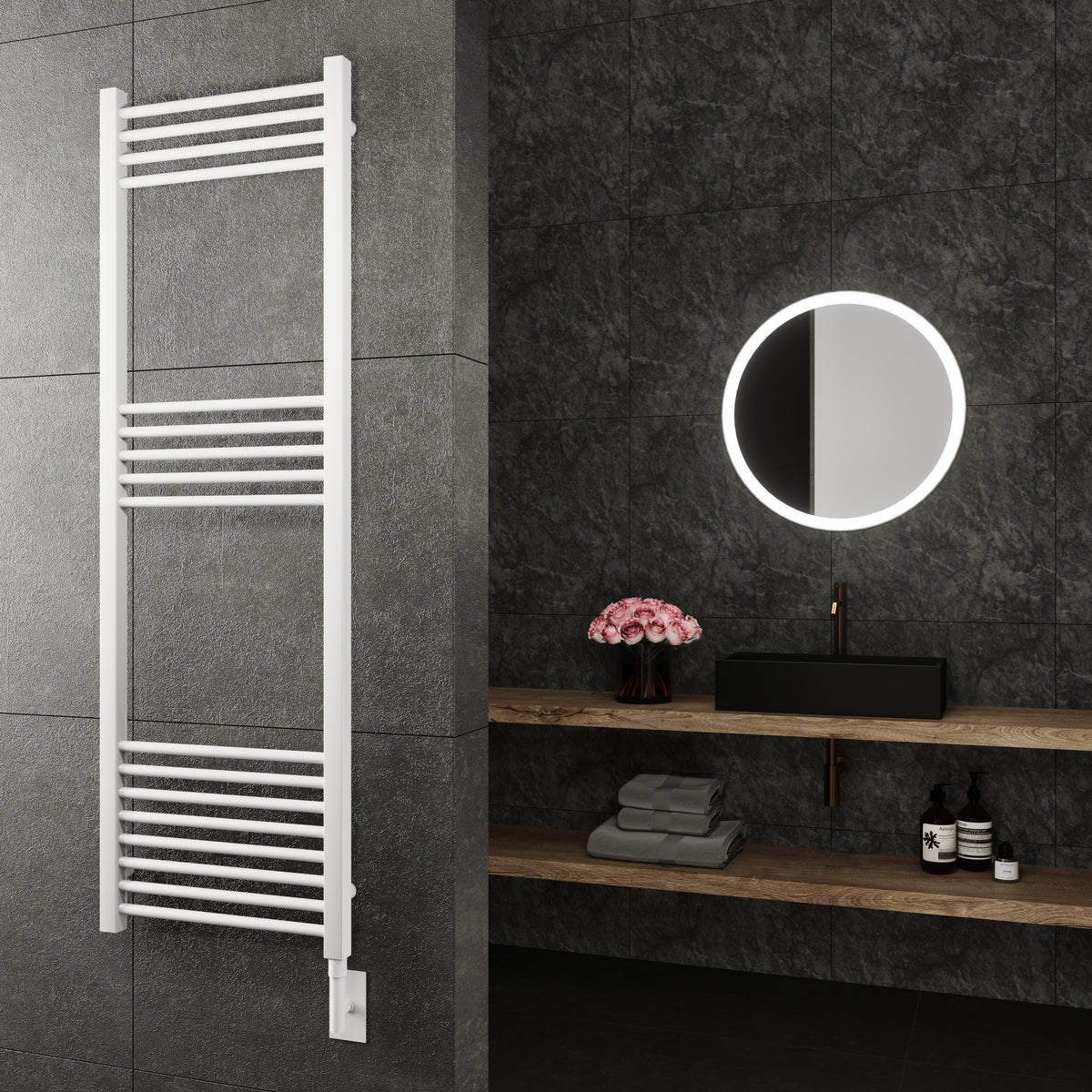 Wall Mounted Electric Towel Warmer in White Z3997