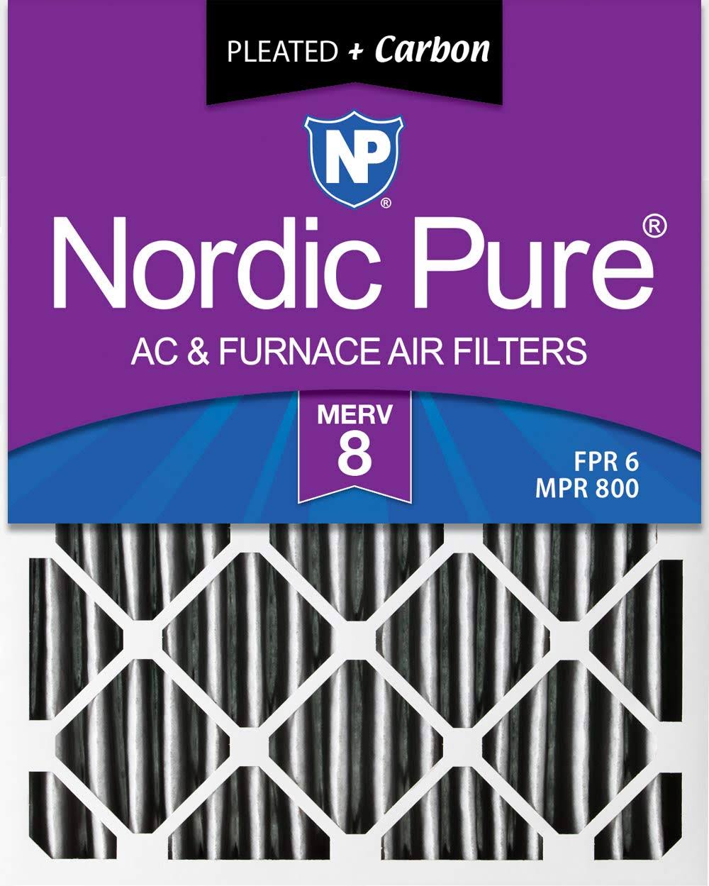 18x20x1 MERV 8 Pleated Carbon Air Filters 6 Pack D651
