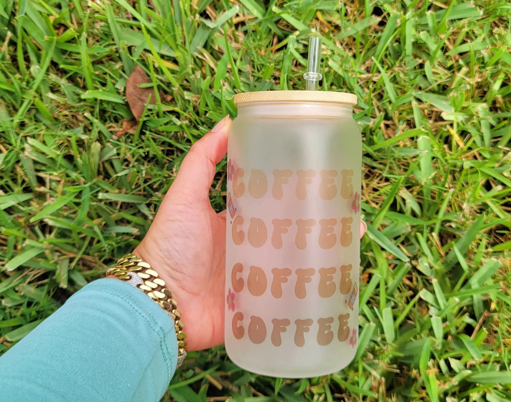16 oz Coffee Beer Can Glass R26557