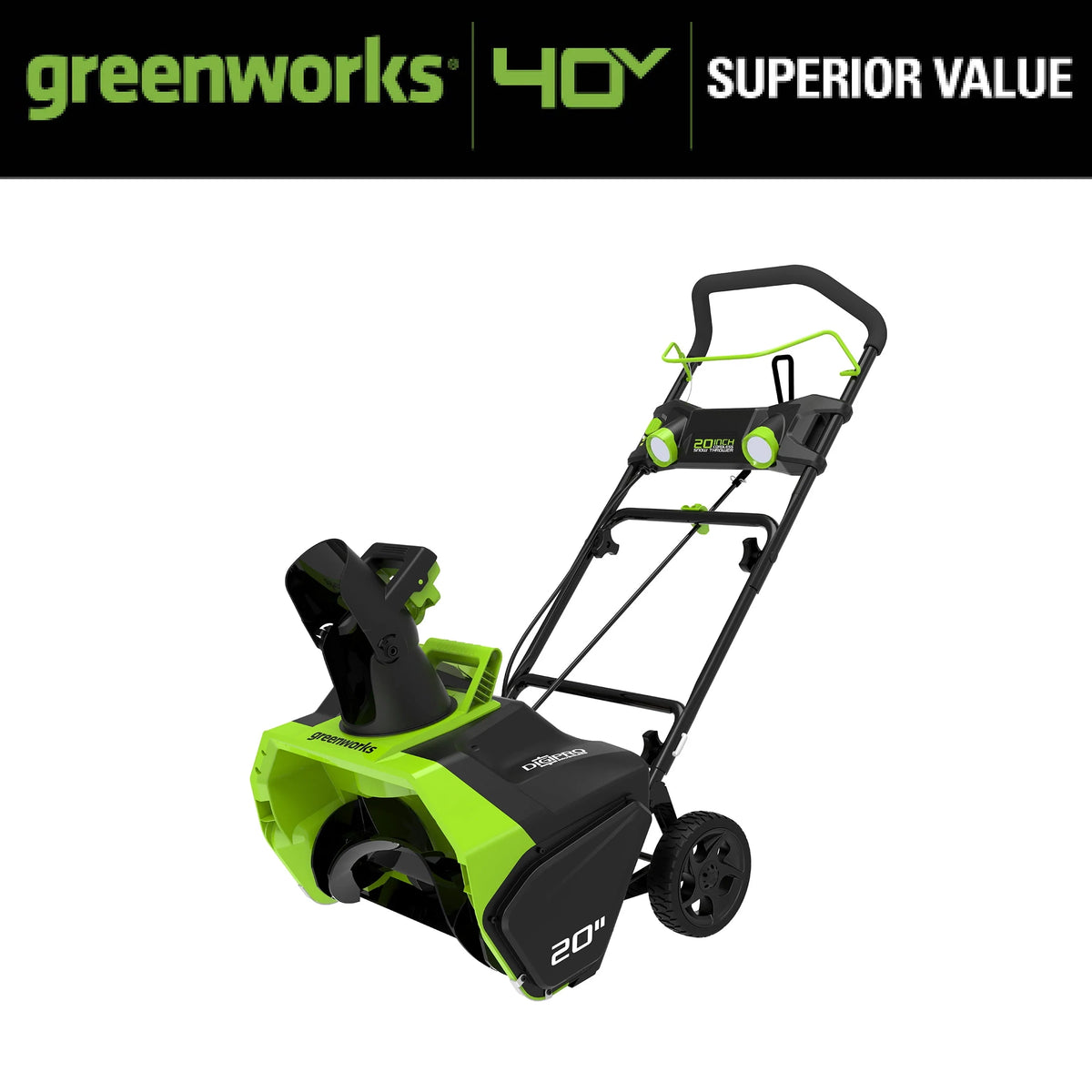 40V 20-inch Cordless Brushless Snow Blower with Battery and Charger W733704