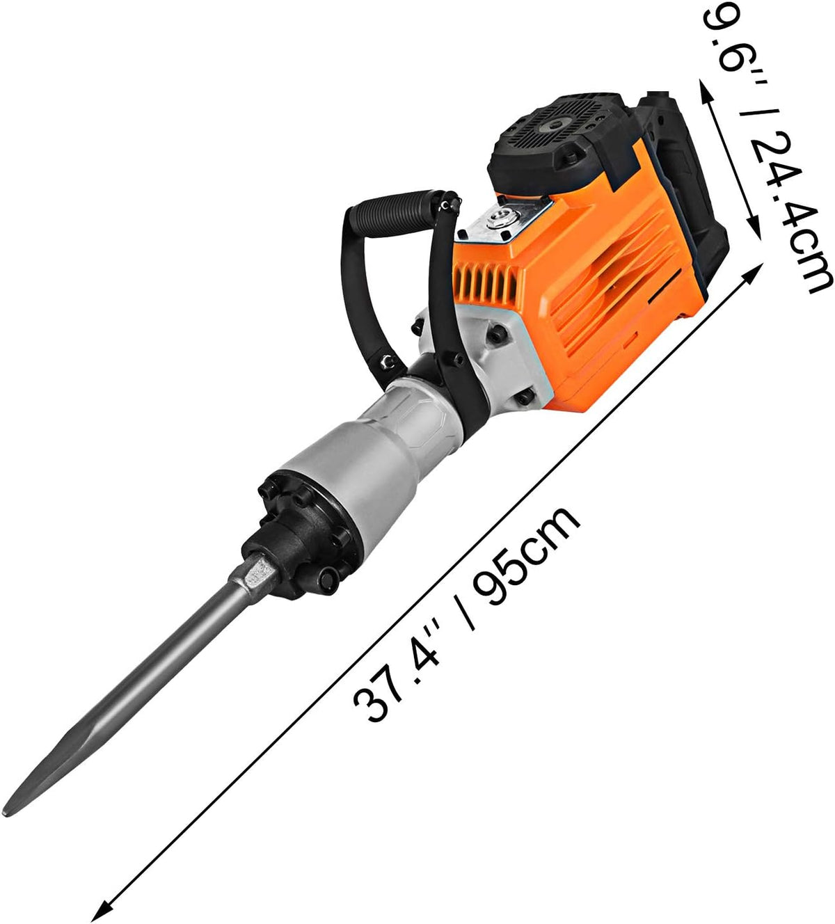 3500W Electric Demolition Hammer Concrete Breaker with Flat Chisel Bull Point Chisel M54800