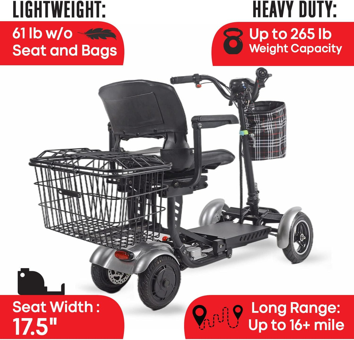 All Terrain 4 Wheel Mobility Scooter F2309